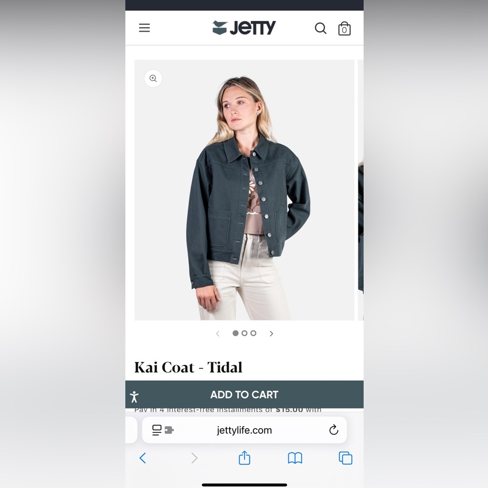 Jetty Women's Kai Jean Jacket in Tidal Blue